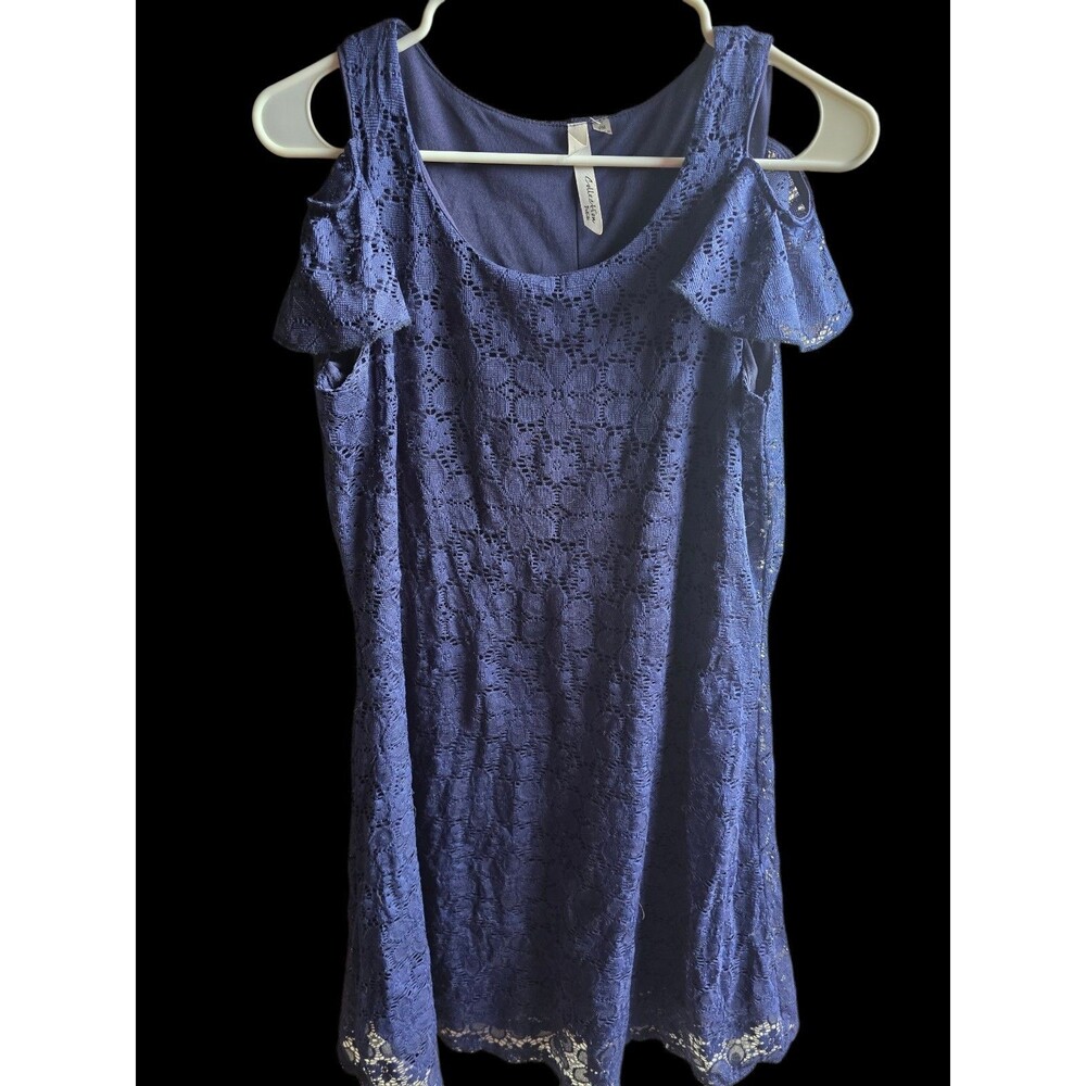 ny collection dress Blue Lace Pm - Picture 2 of 4